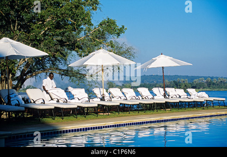 Zambia, Maramba (livingstone), il Royal Livingstone Hotel 5 stelle Foto Stock