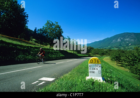 Francia, Drome, Saint Jean en Royans, D76 road a Combe Laval Foto Stock