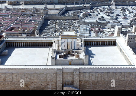 Israele, Gerusalemme, Israele Museum, un modello della antica Gerusalemme Foto Stock