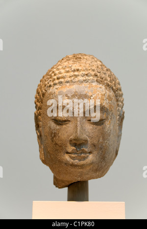 La testa di un buddha, ca. 570; Nord dinastia Qi Foto Stock