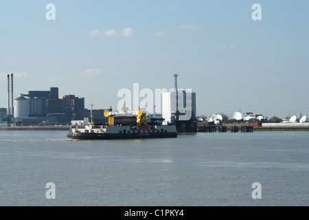 Woolwich Ferry, il fiume Tamigi Foto Stock