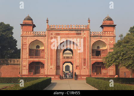 Portale di ingresso a Baby Taj, o Itmad-Ud-Daulah Tomba di Agra, India Foto Stock