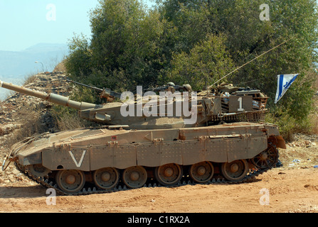 Il Merkava Mark III-D battaglia principale serbatoio dell'Israele forza di difesa. Foto Stock