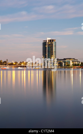 Il nuovo lusso Raffles Waterfront appartamento edificio in Perth, Western Australia. Foto Stock