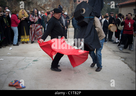 Il Carnevale di Las Hurdes area; Caceres provincia; regione Estremadura; Spagna Foto Stock