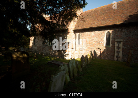 La Chiesa di San Martino a Canterbury, England Regno Unito la più antica chiesa in Inghilterra St Martin's Foto Stock