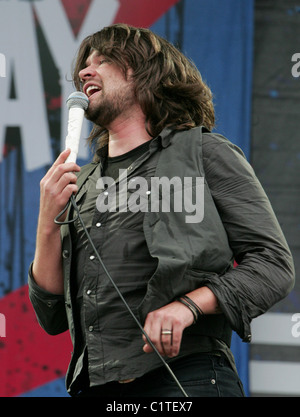 Adam Lazzara tenendo indietro domenica performing live at Sonisphere Festival 2009 - giorno uno di Stevenage, Inghilterra - 01.08.09 Foto Stock