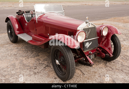 Vintage italiano rosso Alfa Romeo 6C 1750 SS Gran Turismo auto sportiva Foto Stock