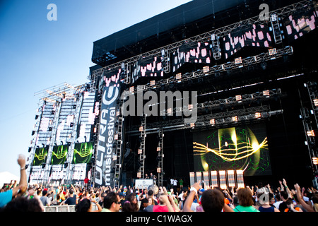 Il palco principale al Ultra Music Festival di Miami, Florida, Stati Uniti d'America adottate il 25 marzo 2011. Foto Stock