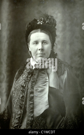 Ritratto di Emily Faithfull (1835-1895) attivista inglese per i diritti delle donne e primo femminista. Tipo di legno Foto Stock
