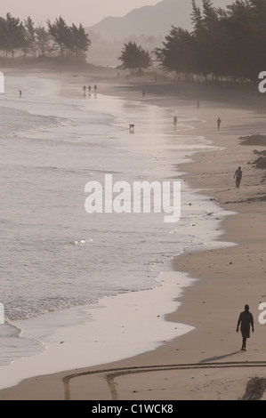 Madagascar, Tolanaro (Fort Dauphin), polveroso spiaggia di sera Foto Stock