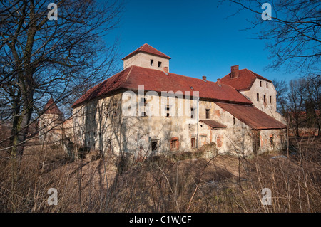 Castello medievale nel villaggio di Witostowice, Bassa Slesia, Polonia Foto Stock