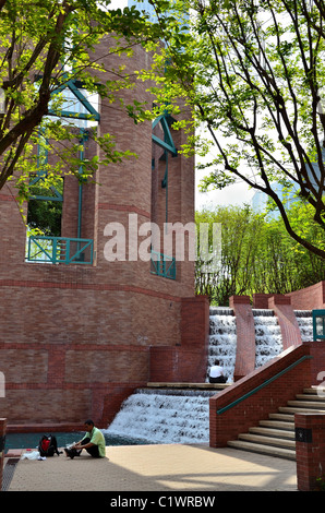 Sesquicentennial Park nel centro cittadino di Houston. Texas, Stati Uniti d'America. Foto Stock