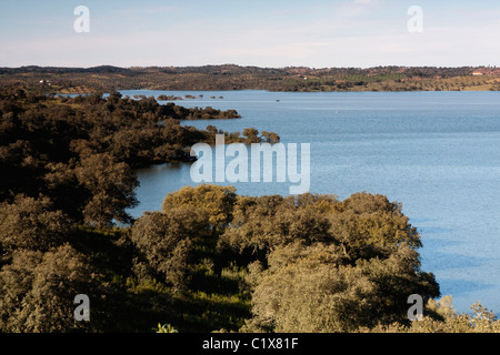 Bellissima vista della zona di Alqueva sul Alentejo, Portogallo. Foto Stock