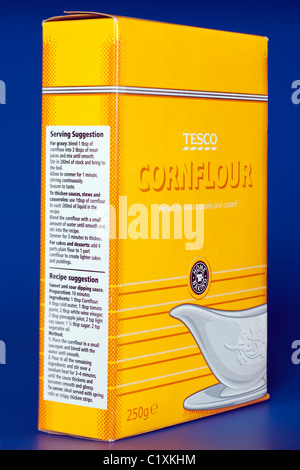 250 grammo box della Tesco farina di mais Foto Stock