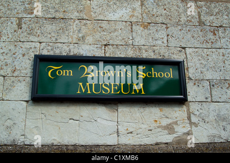 Tom brune Museo della scuola, Uffington, Oxon Foto Stock