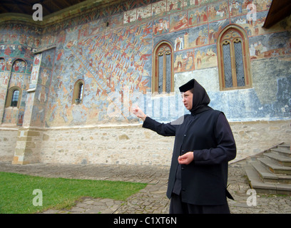 Il Monastero Sucevita (Mănăstirea Suceviţa), Suceava, Bukovina, Romania Foto Stock