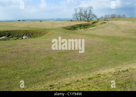 Figsbury Ring Hillfort, età del bronzo o età del ferro. Monumento preistorico di Henge. Firsdown, Wiltshire, Inghilterra. 2011 2010 UK HOMER SYKES Foto Stock