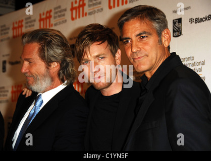 Jeff Bridges, Ewan McGregor, George Clooney 'Men che guardano alla capra - premiere 2009 Toronto International Film Festival Foto Stock