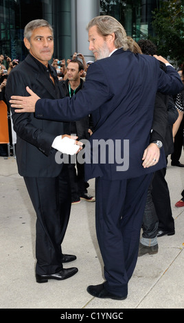 George Clooney e Jeff Bridges 'Men che guardano alla capra - premiere 2009 Toronto International Film Festival di Toronto Canada - Foto Stock