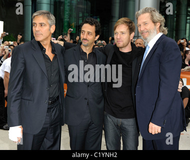 Jeff Bridges, Ewan McGregor, George Clooney, Grant Heslov 'Men che guardano alla capra - premiere 2009 Toronto International Film Foto Stock