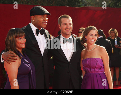 Simone Johnson e LL Cool J con Chris O'Donnell e Caroline Fentress 61st Primetime Emmy Awards tenutosi presso il Nokia Theater Foto Stock