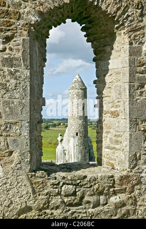 Rovina Burg Clonmacnoise Foto Stock