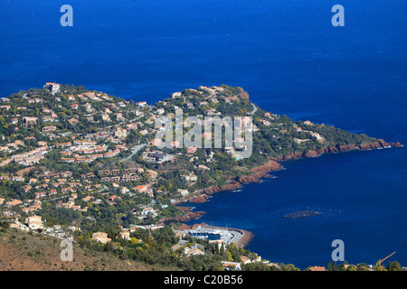 Vista aerea del Le Trayas nell'Esterel vicino a Cannes Foto Stock