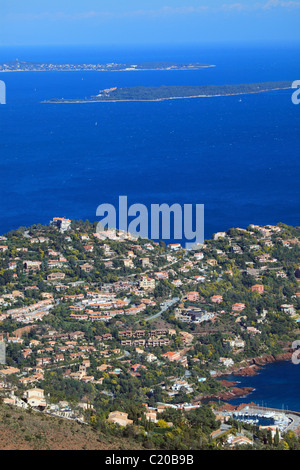 Vista aerea del Le Trayas nell'Esterel vicino a Cannes Foto Stock