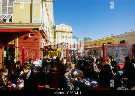 Il Cours Saleya in Nizza Foto Stock