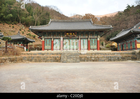 Tempio Jeungsimsa a Mt. Mudeungsan Parco Provinciale a Gwangju, Corea del Sud. Foto Stock