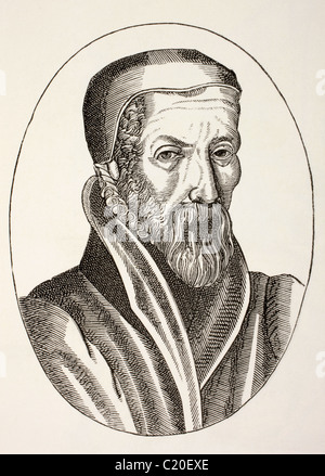 John Knox c. 1510 a 1572. Il pastore scozzese, leader della Riforma Protestante e fondatore della denominazione presbiteriana Foto Stock