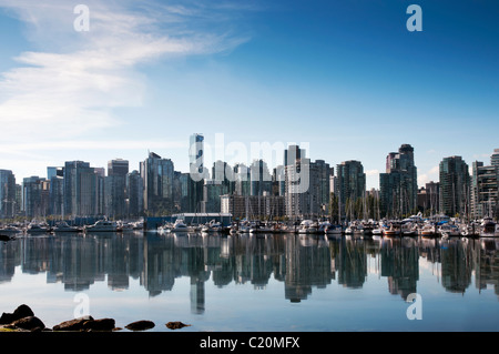 Coal Harbour cornici del distretto finanziario di Vancouver. Foto Stock