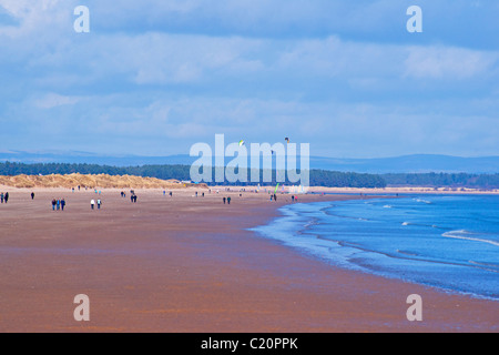 West sands beach, St. Andrews Fife, Scozia, Marzo 2011 Foto Stock