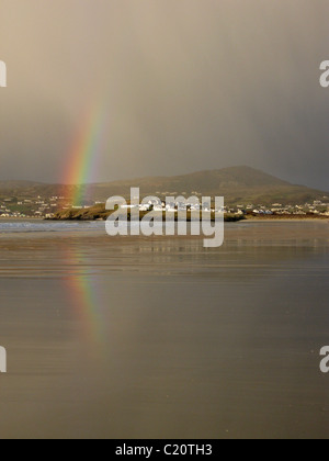 Downings strand, in luce drammatica, Donegal, Irlanda Foto Stock