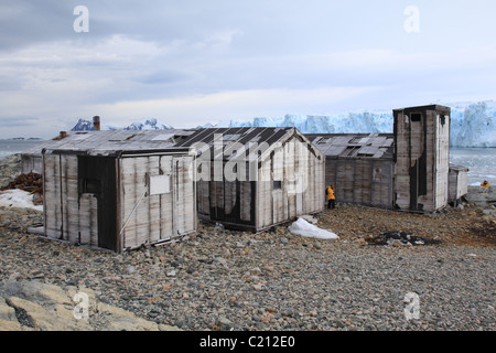 [Base Est] (1939-1941, 1947-1948) degli Stati Uniti servizio antartico su [Stonington Island], [Marguerite Bay], Antartide Foto Stock