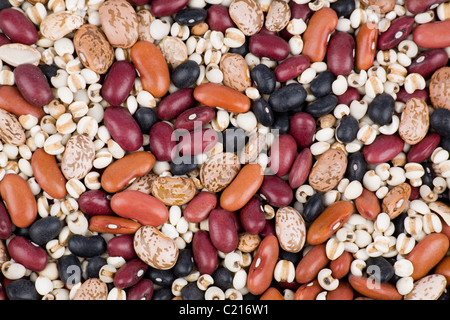 Misto di fagioli secchi close up per lo sfondo Foto Stock