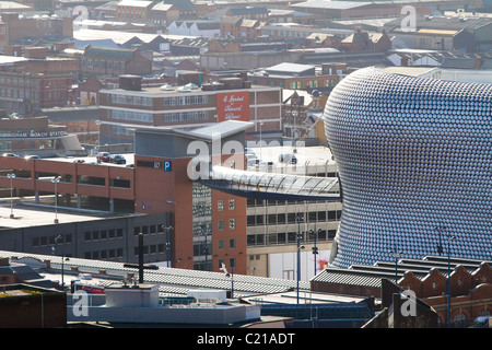 Vista del centro della città di Birmingham che mostra il Bullring e Selfridges. Foto Stock