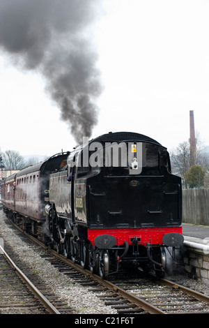 La principessa Royal class locomotiva a vapore fiducia 80080 in ramsbottom stazione sulla east lancs railway Foto Stock