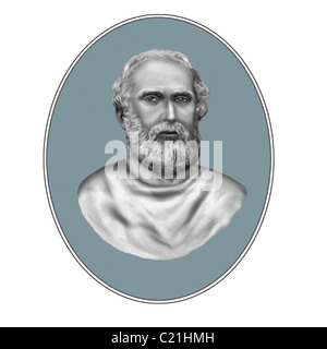 Plato c428 348 BC filosofo greco illustrazione da una incisione Foto Stock