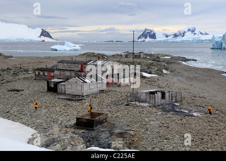 [British Antarctic Survey] Base [E], [Stonington Island], [Marguerite Bay], [Penisola Antartica] Foto Stock