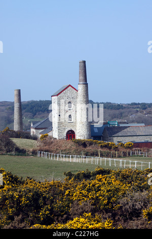 Le miniere di stagno di Wheal Kitty su GOONLAZE Downs. St Agnes Cornwall Regno Unito. Foto Stock