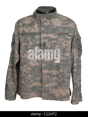 Universal Camouflage Pattern (UCP), a cui si fa riferimento anche come ACU ARMY COMBAT UNIFORM camouflage tunica utilizzato in Afghanistan e in Iraq Foto Stock