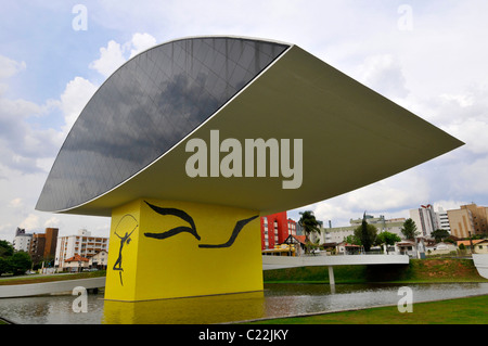 Oscar Niemeyer museo, Curitiba, Paraná, Brasile Foto Stock