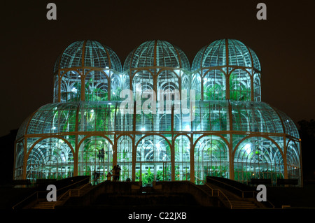 Serra presso il giardino botanico di Curitiba al crepuscolo "Jardim Botânico Fanchette Rischbieter' , Paraná, Brasile Foto Stock