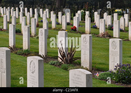 War Graves, Botley cimitero, Oxford, Regno Unito Foto Stock