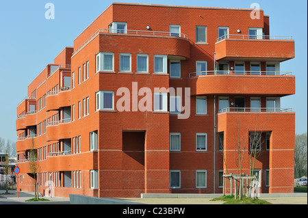 Moderni appartamenti in borgo delle Fiandre, in Belgio Foto Stock