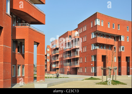 Moderni appartamenti in borgo delle Fiandre, in Belgio Foto Stock