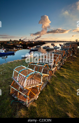 Tramonto in inverno Paddys foro, Sud Gare, Teesmouth Foto Stock