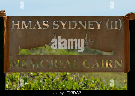 HMAS Sydney II Memorial Cairn, Quobba Australia Occidentale Foto Stock